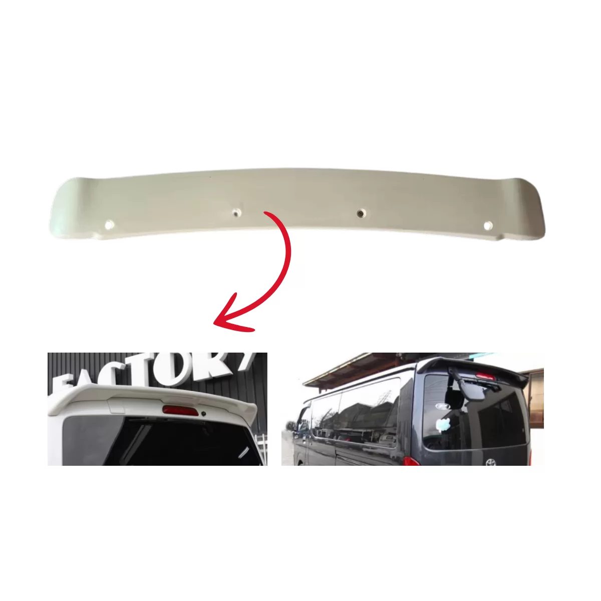 Rear Roof Spoiler For Toyota HIACE